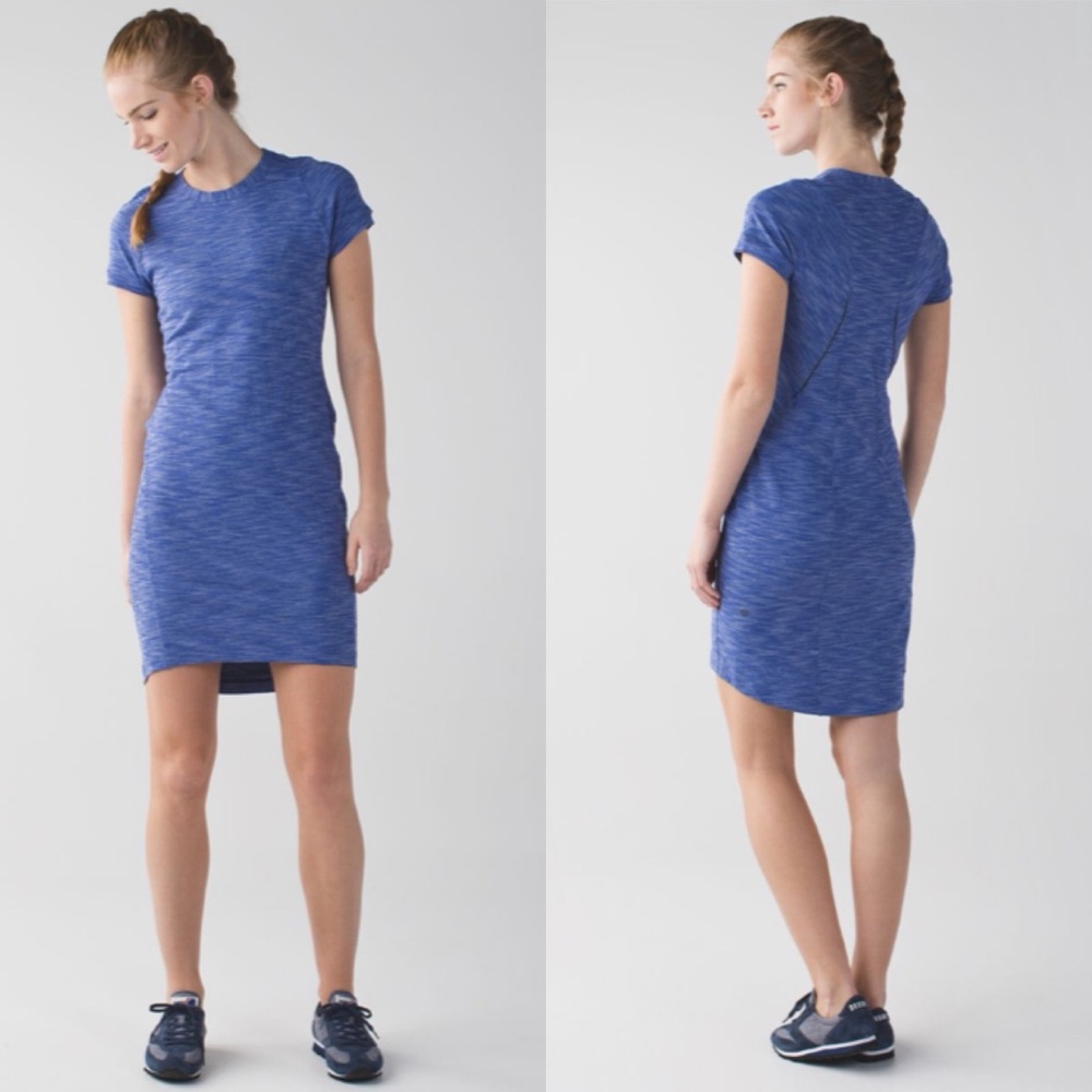 Lululemon & Go Where-To Dress Heathered Sapphire Blue SZ 4